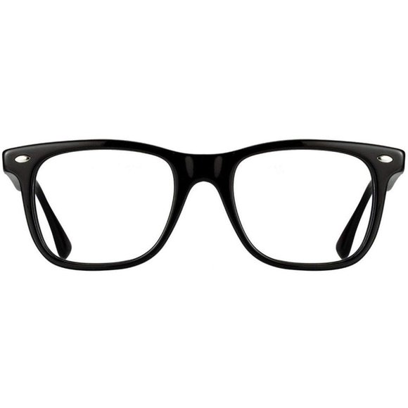 Ray-Ban Square Eyeglasses Black Frame Demo Lens